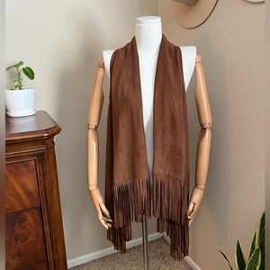 Brown Fringe Vest